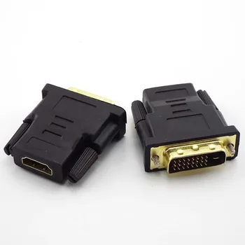 10stk 24+1 DVI Mandlige og Kvindelige HDMI-kompatibel Konverter DVI-Adapter Støtte For HDTV 1080P Projektor Forgyldt Adapter W17