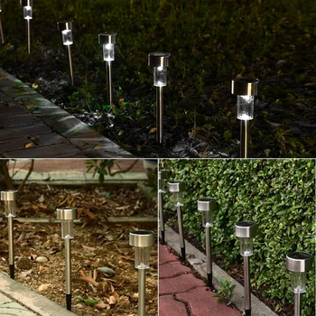 10stk LED Solar Græsplæne Lampe Pullert Lys Udendørs Haven Vej Værftet Gaden for en Husstand, Udendørs indre Gårdhave Ornament
