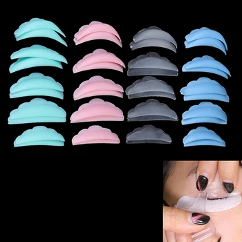 10stk Silikone Eyelash Perm Pad Farverige Genanvendelse Vipper Stænger Skjold Løfte 3D Øjenvippe Curler Tilbehør Applikator Værktøjer