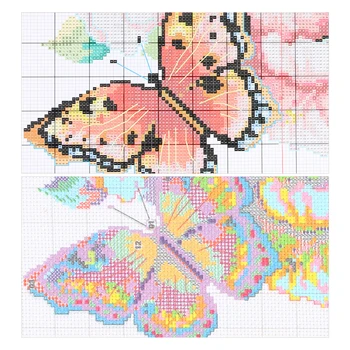 11CT Stemplet Cross Stitch Kits Efteråret Efterlade Kunst Håndværk Hængende Billede DIY Mosaik Håndarbejde til Hjemmet Wall Decor Gave