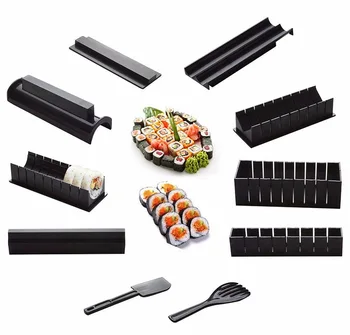 11Pcs/Sæt Sushi Kaffefaciliteter Udstyr Kit,Japansk Ris Bold Kage Roll Skimmel Sushi Multifunktionelle Forme Sushi Værktøjer