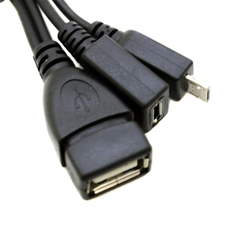 11UB 2-i-1 Micro-USB-OTG-Adapteren med Magt til Brand-Stick/Vært-Enheder osv. - 2 Pack 20cm/7.87 i