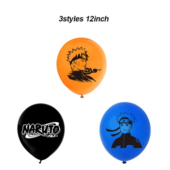 12/24pcs 12 tommer Uzumaki Narutoed Latex Balloner til Børnene Fødselsdag Dekoration Ninja Anime Leverer Luft Globos