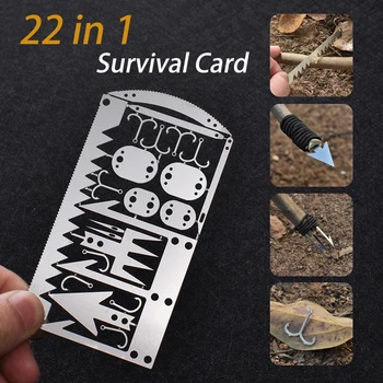 12 i 1 Overlevelse Kort Pil Multifunktionel lommekniv fiskekrog Gaffel Så Multiværktøj til Jagt Udendørs Camping Værktøj