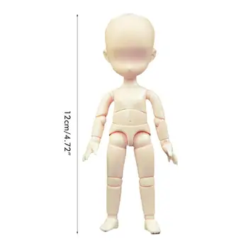 12CM Dukke Fælles Toy Ob11 Nøgne Krop Leddene Bevægelige Dukke Nøgen Dukke Resin Model Normal hud hvid hud Dukke interaktivt legetøj til barn
