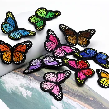 12PCS/Masse Butterfly Patches Til Tøj Broderi Jern På Patches Tøj Mærkat Applique DIY Tøj Dekorative Ornamenter