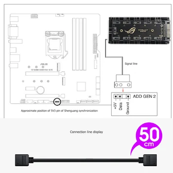12V 4Pin RGB-Fan HUB 1 Til 10 Multi Måde Splitter PC LED Strip Light Køligere Adapter til AURA MSI Gigabyte ASRock Bundkort