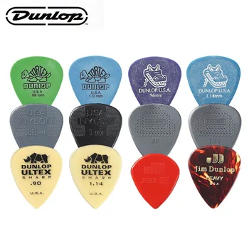 12pcs/sæt Originale Dunlop Nye Akustiske Guitar Picks Nylon Plekter Celluloid Elektriske Glat Guitar Pick Tilbehør