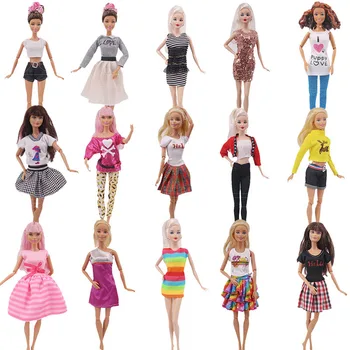15 Indstille Mode Tilbehør Dukke Smuk Kjole & Bukser Kulør Egner sig Til Sommer For Babyer Dukker Girl ' s Toy Gave