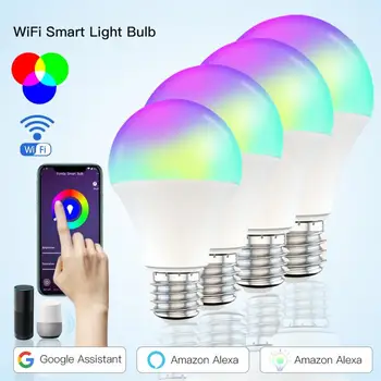 15W WiFi Smart Pære B22 E27 LED RGB Lampe Arbejde Alexa Google Hjem Med RGB+ Dæmpbar Fjernbetjening Colore Light Magic Pære