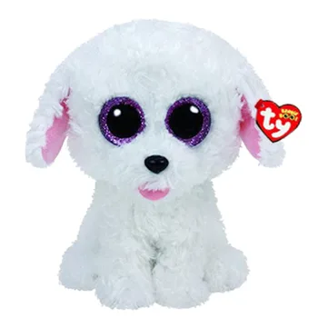 15cm TY Store Øjne Glitter Hvid Krøllet Hund Bløde tøjdyr Collectible Hund serie Dukke Toy Drenge Pige, Jul, Fødselsdag, Gave,