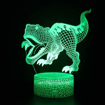 16 Farver 3d-Lampe Dinosauren Tyrannosaurus LED Nightlight Børn Barnet Piger Manga Nat Lampe, Soveværelse Holiday Party Indretning