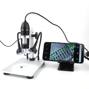 1600X 1000X USB Digital Mikroskop, Elektron Mikroskoper Zoom Kamera Lup med Aluminium Lift Står for elektronisk lodning