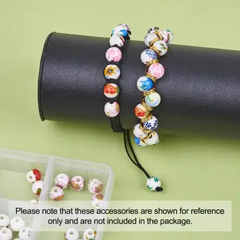 180pcs/max Håndlavet Trykt Porcelæn Runde Perler 8mm Med Gevind Nylon Snor til Perler DIY Smykker at Gøre Tilbehør Kits