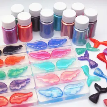 18Color Kosmetiske Klasse Perlemors Glimmer Pulver Epoxy Harpiks Farve Pearl Pigment 10g