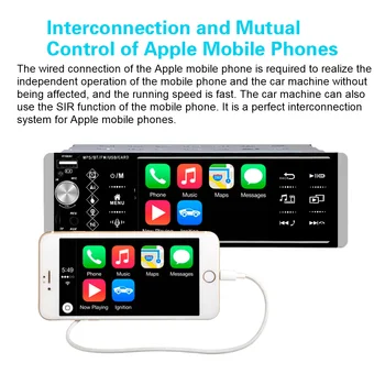 1Din 5.2/4.2 Tommer Touch Bil Radio Mp5 Afspiller Intelligent AI Stemme Bluetooth-Tovejs Sammenkobling AM FM 3USB Spejl Link