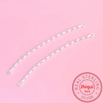 1PC 925 Sterling Sølv 7.8/på mindst 15,3 cm Forlængelse Kæde End Chain for DIY-Halskæde-Armbånd, Fine Smykker Resultater