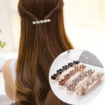 1PC Damer koreanske Krystal Perle Elegante Kvinder Hårspænder Hår Klip Hårklemmer Hair Pin-Hår Tilbehør