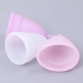 1PC Hot Salg menstruationskop For Kvinder Hygiejne Medicinsk Silikone Cup Menstruation Genanvendelige Dame Cup Menstruation End Pads
