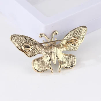 1PC Sommerfugl Broche Bryllup Mode Smykker Gave Kvinder Krystal Sommerfugl Emalje Pin Rhinestone Butterfly Brocher For Kvinder
