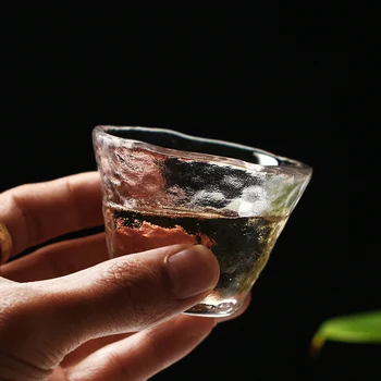 1Pc varmeandigt Glas, Kop kreativ gave Japansk Stil Håndlavet Hamret Små Teacup Skyld Kop Te Glas Cup