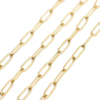 1m 4x12/7x17mm Rustfrit Stål smykker Store guld/sølv Kæde Bulk kæde DIY Smykker resultater Materialer