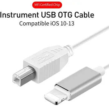 1m 8Pin adapter til USB type B adapter OTG kabel-mand til mand til iPhone iPad til elektronisk musikinstrument, audio interface,