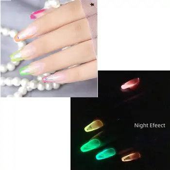 1pc 6Color Lysende Spider Gel, UV Gel Neglelak Glød i Mørke Nail Art Tegning Gel til Linje Neon Fluorescerende Manicure@52-3