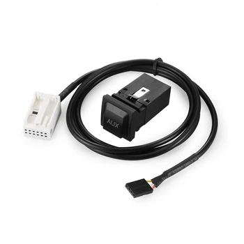 1pc USB Bil AUX skifte kabel 4-Pin Stik - 12 Pin Stik, USB audio adapter til VW RRCD510/310+/300+ Magotan POLO Touran