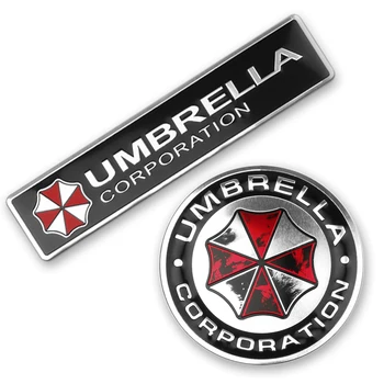 1stk Bil dekoration 3D Aluminium Umbrella Corporation Logo Klistermærke Til KIA Nissan, Hyundai, BMW Ford, Subaru Suzuki Tilbehør