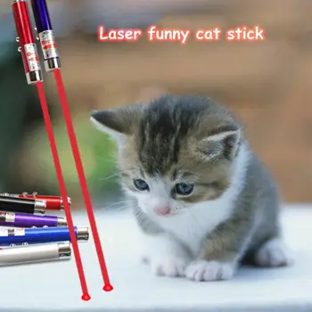 1stk Kreative, Sjove Pet LED Laser Kat Legetøj Laser Legetøj Til Katte Laser Kat Pointer Pen Interaktive Toy Tilfældig Farve Kat Tilbehør
