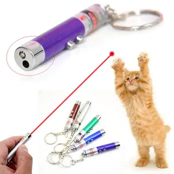 1stk Kreative, Sjove Pet LED Laser Kat Legetøj Laser Legetøj Til Katte Laser Kat Pointer Pen Interaktive Toy Tilfældig Farve Kat Tilbehør