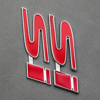 1stk Metal Civic Si Røde Emblem Decal Chrome Bilens Bagagerum Sport MUGEN Badge Mærkat