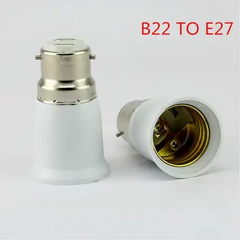1x B22 til E27 Base LED Lampe Pære Brandsikker Indehaveren Adapter Omformer Stik Ændre Store Promortion