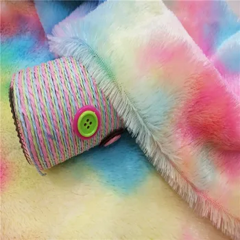 1x1.6m Rainbow Vinter Plys Stof Gradient Farve Kanin Imiteret Pels Stof Counter Display Klud DIY-Toy Lag Tekstil-Pels Materiale