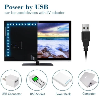 1~10M RGB LED Strip Light USB Bluetooth-Kontrol Luces LED-Lampe Tpae Diode Bånd Nat Lys til TV ' ets Baggrundsbelysning Værelse Wall Decor