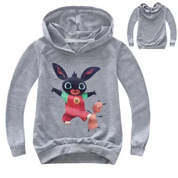 2-16Years Baby Drenge Hættetrøjer GB Bing Kaniner Graphic Hoodie Børn Forårs Tøj Buksetrold Piger Kausale Outwear Tegnefilm Sweater Toppe