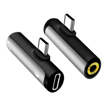 2 I 1 Type-C 3,5 mm Jack Øretelefon Afgift Converter Bærbare Fashionable Praktisk Audio Adapter, Bruge Mobiltelefon Tilbehør