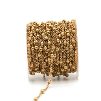 2 Meter Rustfrit Stål Perler, Kæder, Guld Kæde til Halskæde Komponent Diy Armbånd Anklet Smykker at Gøre Tilbehør