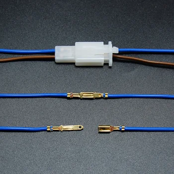 2-Polet Elektrisk Kabel, Stik, Ledning, Stik Stik Med Fast 2,8 mm Mandlige Kvindelige Terminal Stik Kits, Motorcykel, Båd Del