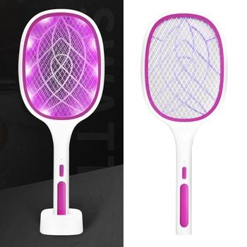 2-i-1 El-Flyve-Swatter Genopladelige Myg Fejl Nat Drab Lampe