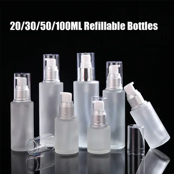 20/30/50/100 ML Matteret Gennemsigtig sprayflaske, Tom, Lotion, Parfume Container Comestic Genpåfyldelige Flasker
