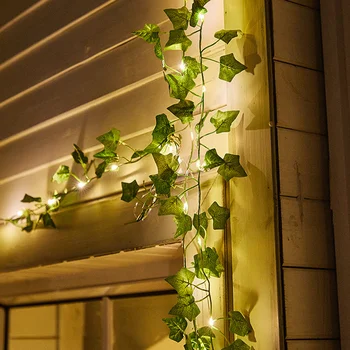 20/50/100 LED Solar Blad Garland Lys Udendørs Vandtæt Fe String Lys Bryllup Part Jul Garden Living Room Decor