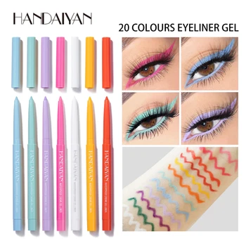 20 Farver Eyeliner Pen Vandtæt langvarige Ikke Blomstrende Farverig Makeup Mat Eye Liner Glat Skønhed Kosmetik Værktøj TSLM1