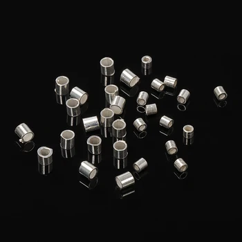 20 STK 925 Sterling Sølv Crimp & Slutningen Perler, 1,5 mm,2 mm,2,5 mm Sølv Presninger Sølv End Perler til smykkefremstilling Smykker Resultater