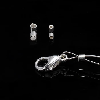 20 STK 925 Sterling Sølv Crimp & Slutningen Perler, 1,5 mm,2 mm,2,5 mm Sølv Presninger Sølv End Perler til smykkefremstilling Smykker Resultater