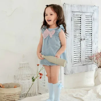 2019Summer Børn Tøj, Baby Piger Bomuld Skjorte Kjole+bukser Sæt spanske Børn Bomuld af Høj Kvalitet, Barn Pige Tøj 2stk