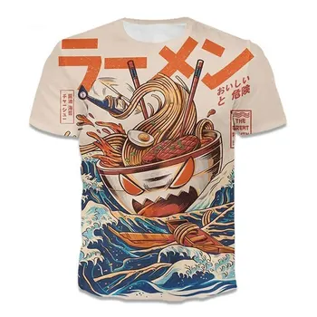 2020 Fashion Sushi Dragon T-Shirt Klassiske Monstre 3D Printet O-Hals Streetwear t-shirt Afslappet Harajuku Hip Hop Teeshirt Han.