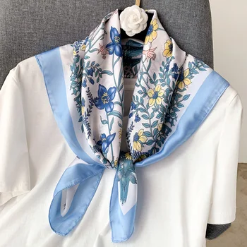2020 Nye Silke Tørklæde-Pladsen Kvinder Mode Neckerchife Forår Sommer Dekorative Tørklæder 70*70cm Små Tørklæder Gave Til Dame