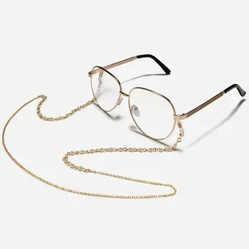 2020 Nye Vintage Metal Solbriller Ledninger Casual Pearl Beaded Briller Kæde til Mænd, Kvinder Dropshipping